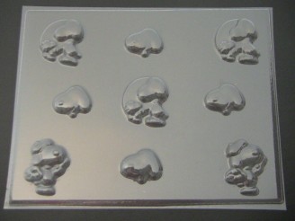 407sp Beagle Dog Bite Size Pieces Chocolate Candy Mold